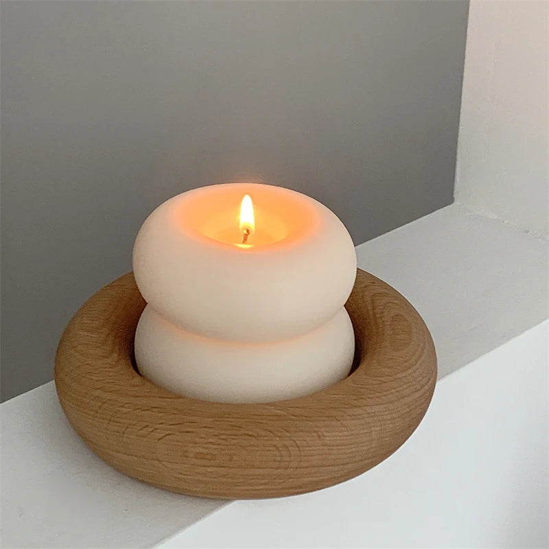 Donut Circles Aromatherapy Candles – Creative Flameless Home Decor, Romantic Bedroom Ambiance, and Perfect Birthday Gift