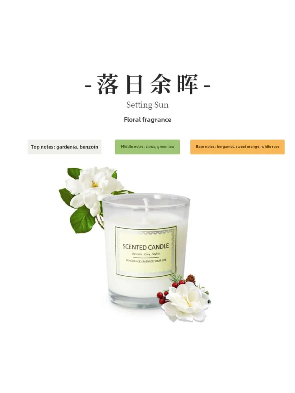 Candle Fragrance Atmosphere Companion – Smoke - Free Aromatherapy Candles for Hotels, Clubhouses, and Thoughtful Gifts