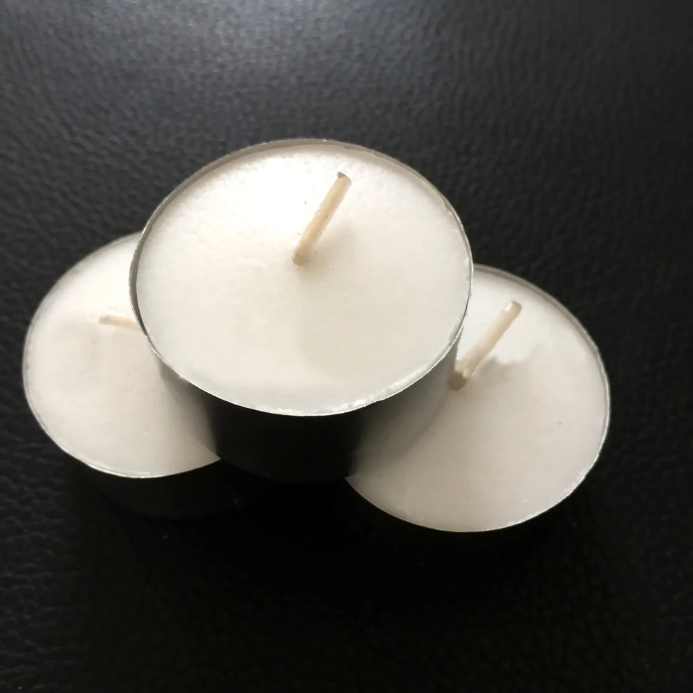 50PCS Tea Light Candles – Natural Paraffin Wax Unscented Smokeless Votive Candles for Weddings, Parties, Christmas, and New Year Celebrations