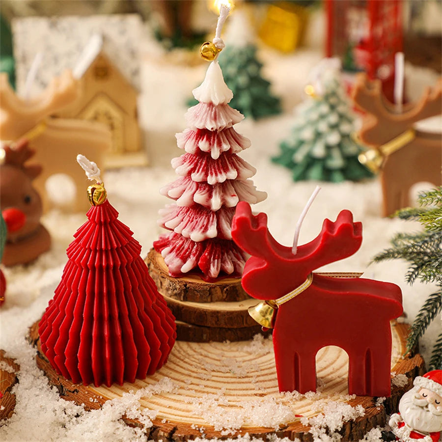 1 Red Deer Scented Candle – Creative Christmas Elk Candle for Festive Atmosphere and Party Decorations