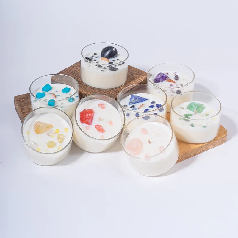 Natural Crystal Stone Scented Candle – Creative Soy Wax Aromatherapy Candle for Bedroom Decoration with Handcrafted Gift Touch