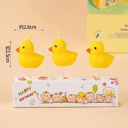 Yellow Duck Candles – Creative Cute Birthday Decoration Candles for Children's Day and Festive Celebrations