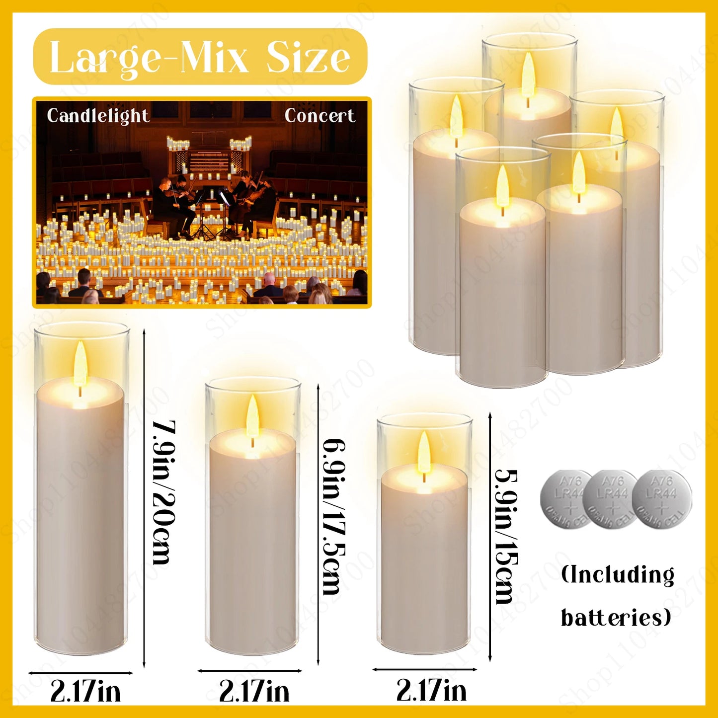 10-240 Pcs LED Flameless Pillar Candles – Flickering Battery-Powered Wedding Candles for Concert and Event Decoration