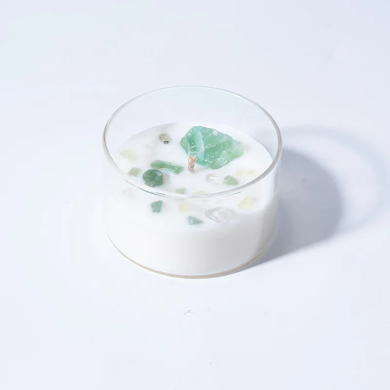 Natural Crystal Stone Scented Candle – Creative Soy Wax Aromatherapy Candle for Bedroom Decoration with Handcrafted Gift Touch