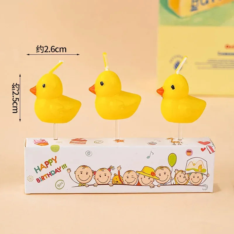 Yellow Duck Candles – Creative Cute Birthday Decoration Candles for Children's Day and Festive Celebrations