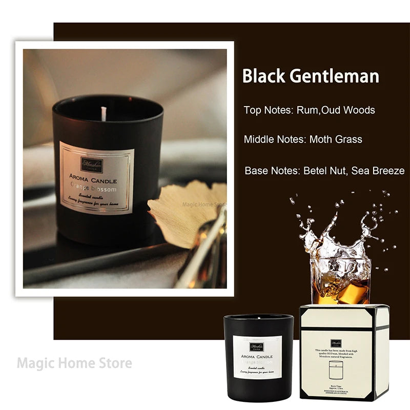 Smokeless Scented Aromatic Candles – Creative Glass Cup, Natural Soy Wax, Home Decorative Candle, Perfect Guest Gifts