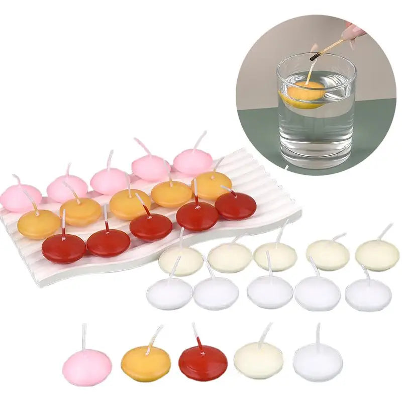 10 Pieces/Pack Floating Candles – Festival Supplies, Wishing Candles, Wax Wedding Props for Magical Celebrations