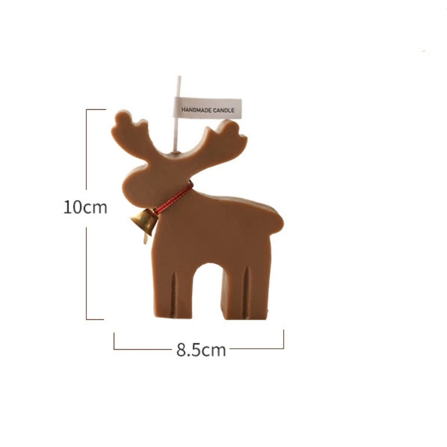 1 Red Deer Scented Candle – Creative Christmas Elk Candle for Festive Atmosphere and Party Decorations