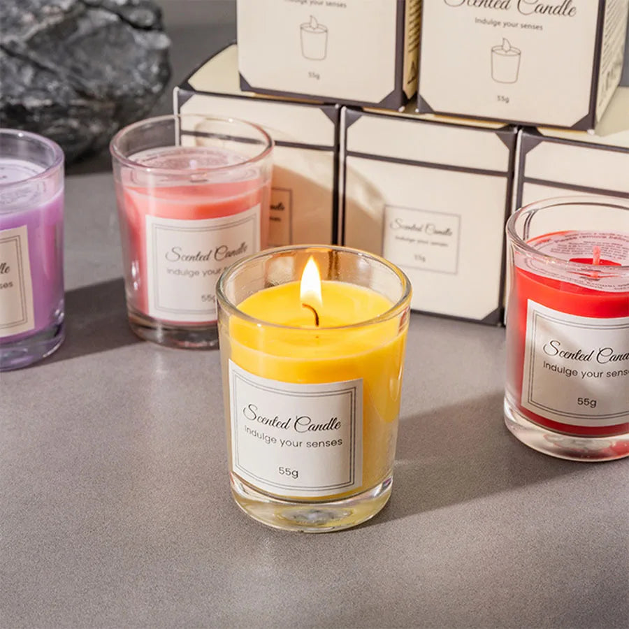 Aromatherapy Candle Premium Gift Box – Handmade Soy Wax Glass Candle, Smokeless Creative Companion Gift for Any Occasion