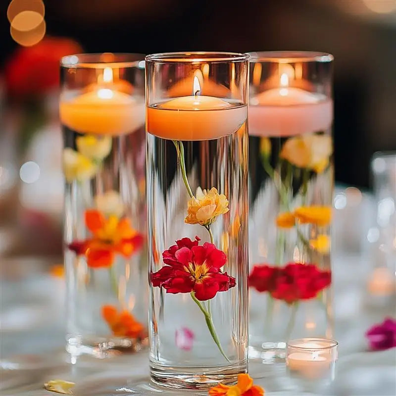 10 Pieces/Pack Floating Candles – Festival Supplies, Wishing Candles, Wax Wedding Props for Magical Celebrations
