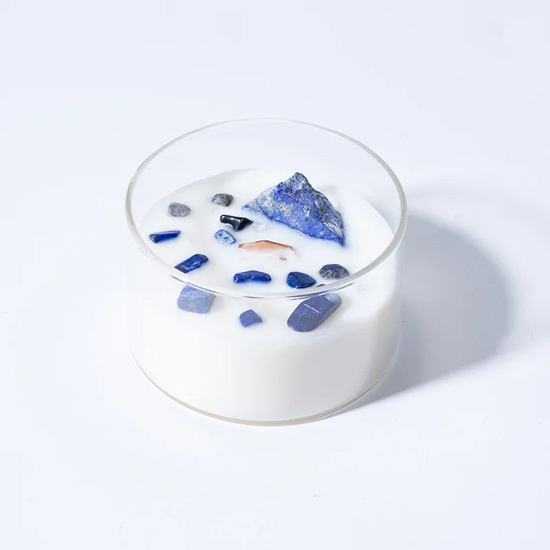 Natural Crystal Stone Scented Candle – Creative Soy Wax Aromatherapy Candle for Bedroom Decoration with Handcrafted Gift Touch