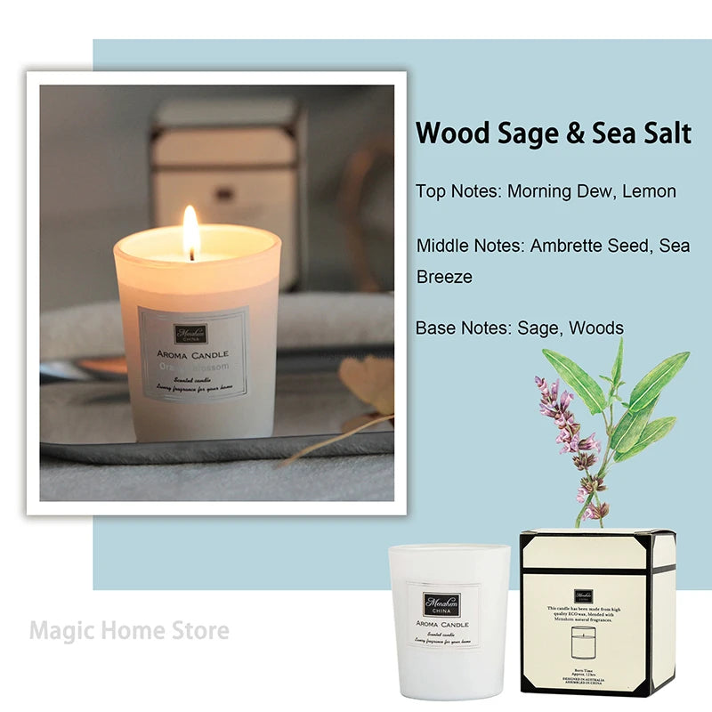 Smokeless Scented Aromatic Candles – Creative Glass Cup, Natural Soy Wax, Home Decorative Candle, Perfect Guest Gifts