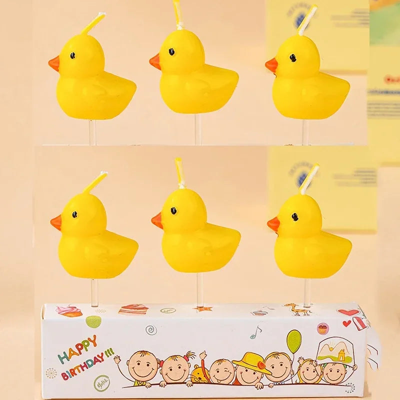 Yellow Duck Candles – Creative Cute Birthday Decoration Candles for Children's Day and Festive Celebrations