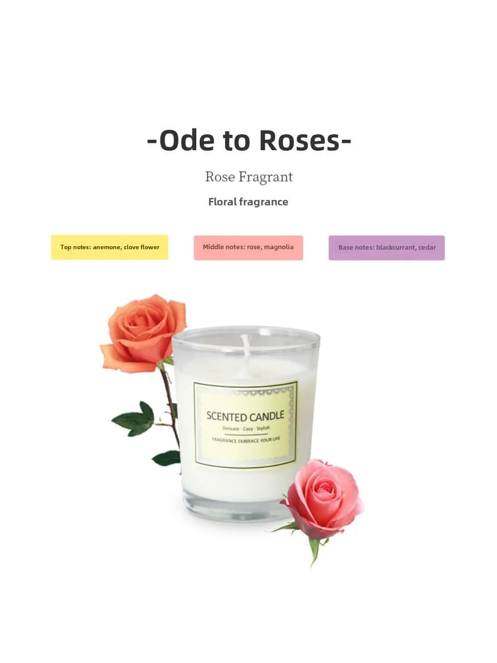 Candle Fragrance Atmosphere Companion – Smoke - Free Aromatherapy Candles for Hotels, Clubhouses, and Thoughtful Gifts