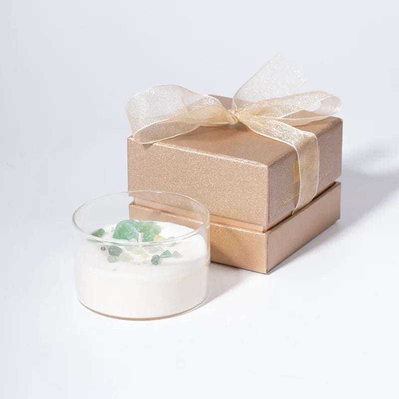 Natural Crystal Stone Scented Candle – Creative Soy Wax Aromatherapy Candle for Bedroom Decoration with Handcrafted Gift Touch