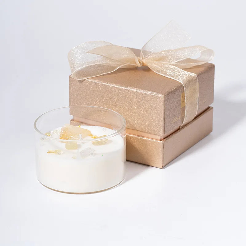 Natural Crystal Stone Scented Candle – Creative Soy Wax Aromatherapy Candle for Bedroom Decoration with Handcrafted Gift Touch
