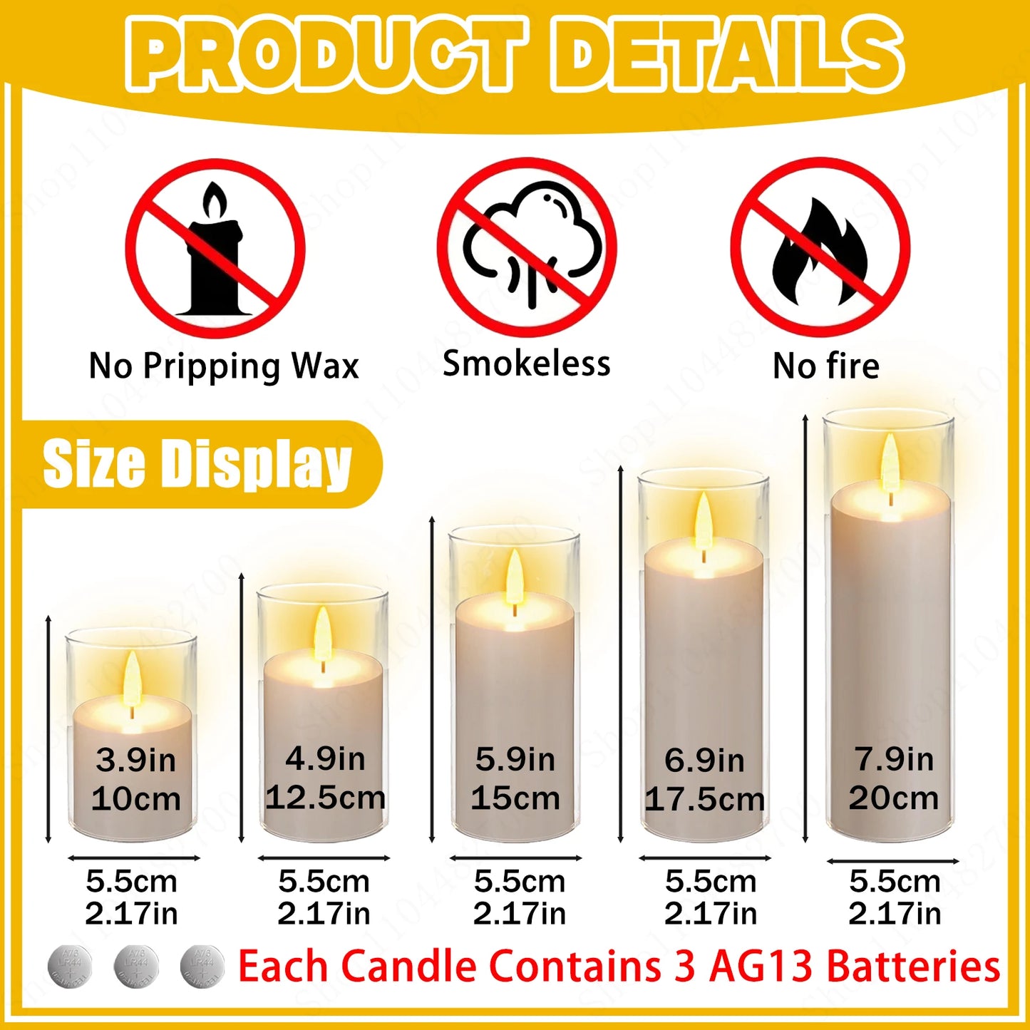10-240 Pcs LED Flameless Pillar Candles – Flickering Battery-Powered Wedding Candles for Concert and Event Decoration