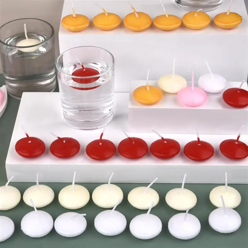 10 Pieces/Pack Floating Candles – Festival Supplies, Wishing Candles, Wax Wedding Props for Magical Celebrations