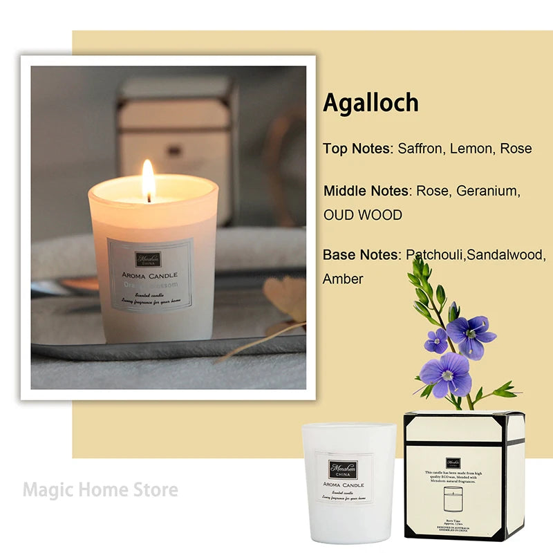 Smokeless Scented Aromatic Candles – Creative Glass Cup, Natural Soy Wax, Home Decorative Candle, Perfect Guest Gifts