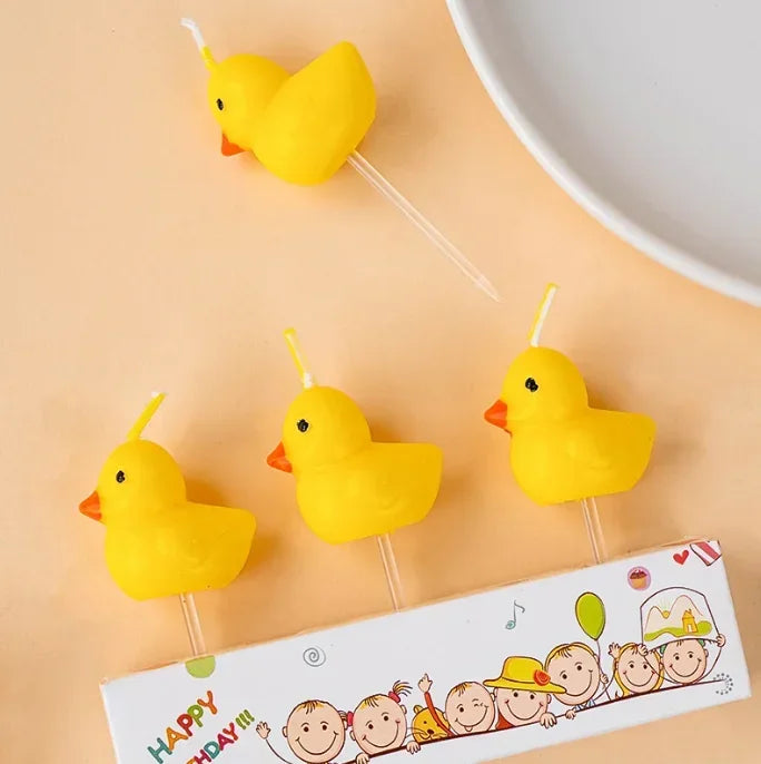 Yellow Duck Candles – Creative Cute Birthday Decoration Candles for Children's Day and Festive Celebrations