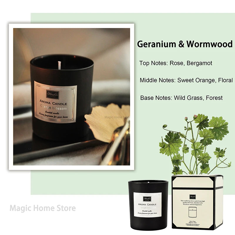 Smokeless Scented Aromatic Candles – Creative Glass Cup, Natural Soy Wax, Home Decorative Candle, Perfect Guest Gifts