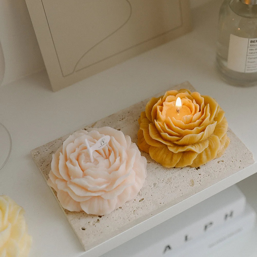 Candle Peony Flower Modeling – Elegant Flower-Scented Candle Gift for Mother's Day, Birthdays, and Special Occasions
