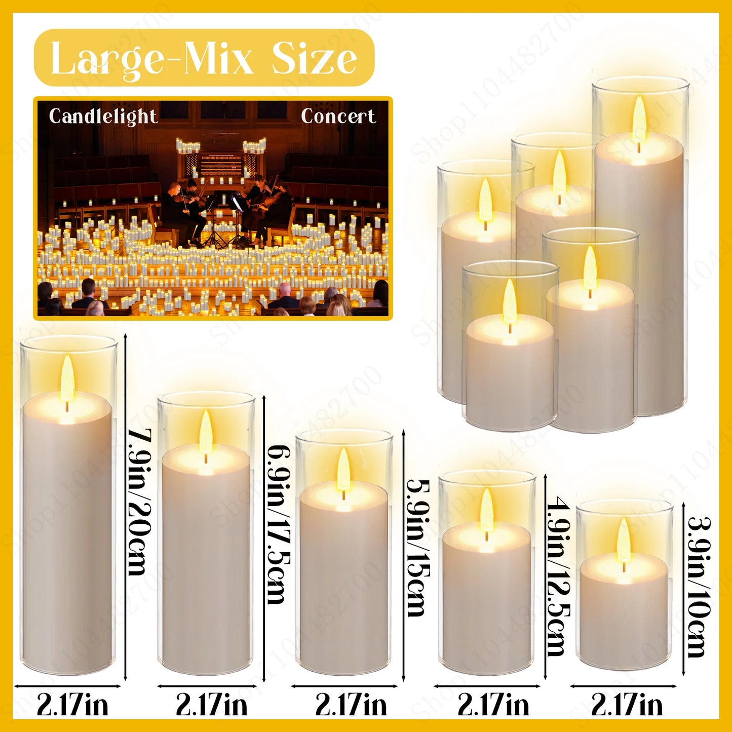10-240 Pcs LED Flameless Pillar Candles – Flickering Battery-Powered Wedding Candles for Concert and Event Decoration