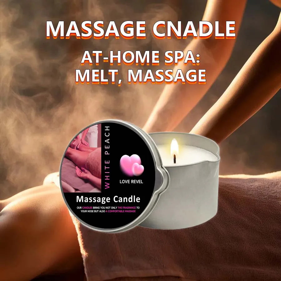Massage Oil Candle – Aromatherapy Candle for Stress Relief and Skin Moisturizing, Scented Body Oil