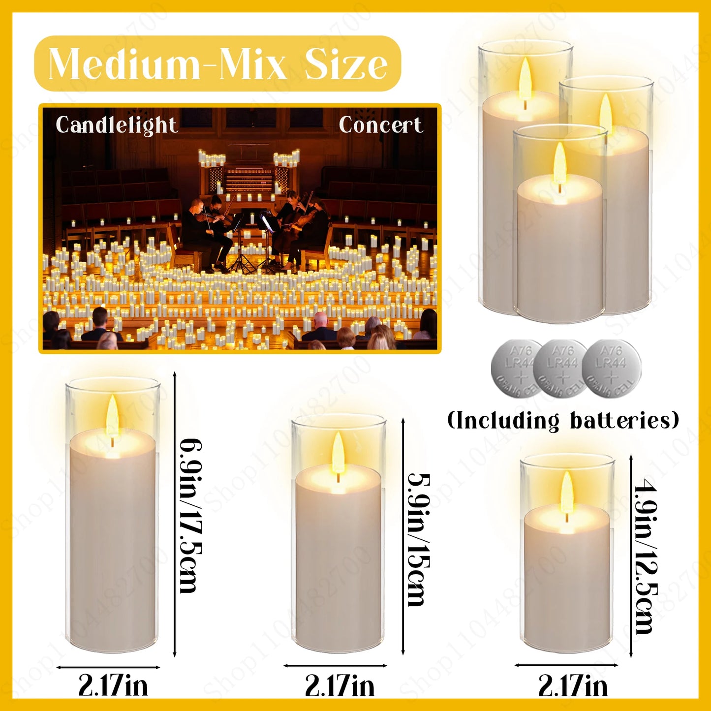 10-240 Pcs LED Flameless Pillar Candles – Flickering Battery-Powered Wedding Candles for Concert and Event Decoration