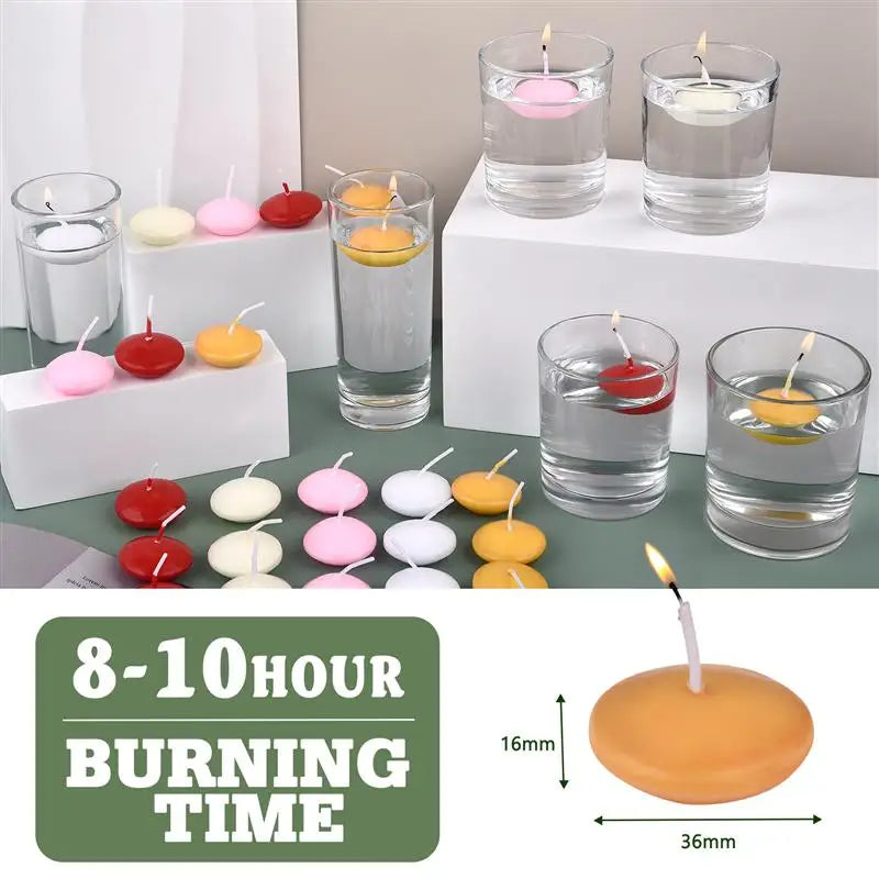 10 Pieces/Pack Floating Candles – Festival Supplies, Wishing Candles, Wax Wedding Props for Magical Celebrations