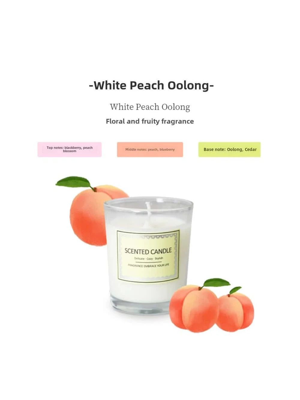 Candle Fragrance Atmosphere Companion – Smoke - Free Aromatherapy Candles for Hotels, Clubhouses, and Thoughtful Gifts