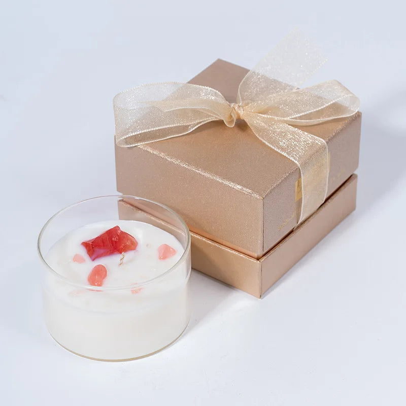 Natural Crystal Stone Scented Candle – Creative Soy Wax Aromatherapy Candle for Bedroom Decoration with Handcrafted Gift Touch