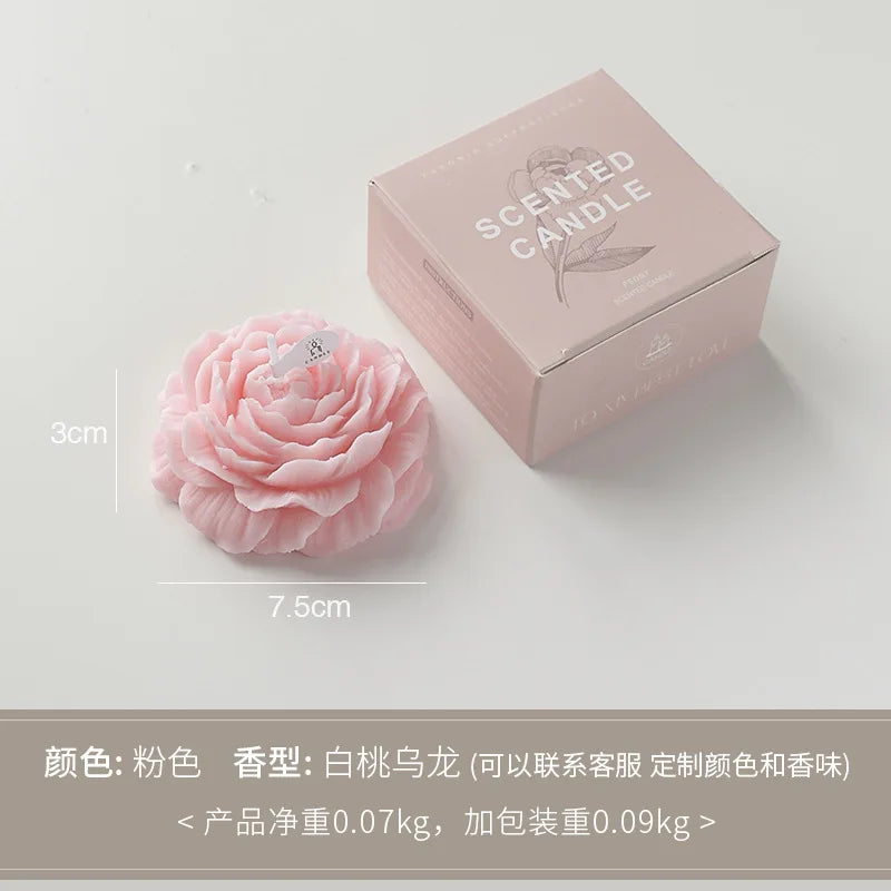Candle Peony Flower Modeling – Elegant Flower-Scented Candle Gift for Mother's Day, Birthdays, and Special Occasions