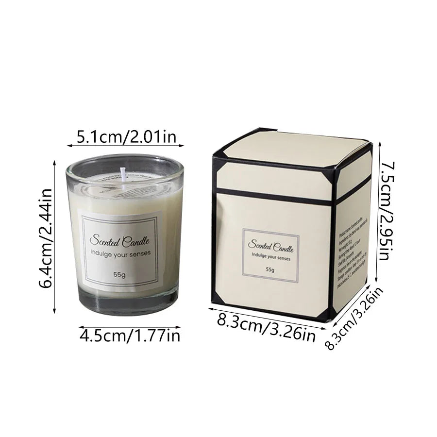 Aromatherapy Candle Premium Gift Box – Handmade Soy Wax Glass Candle, Smokeless Creative Companion Gift for Any Occasion