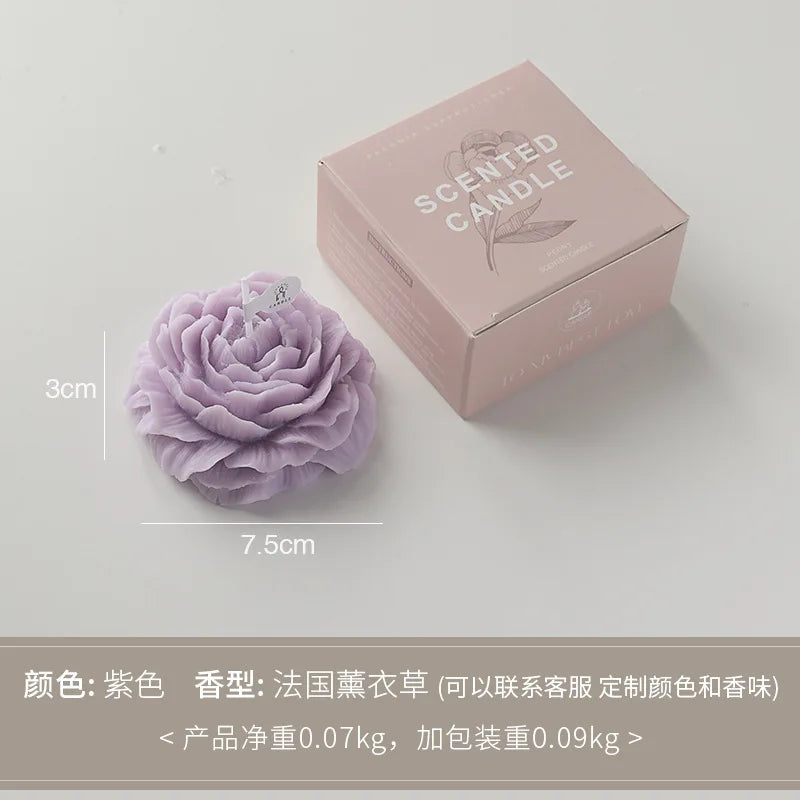 Candle Peony Flower Modeling – Elegant Flower-Scented Candle Gift for Mother's Day, Birthdays, and Special Occasions