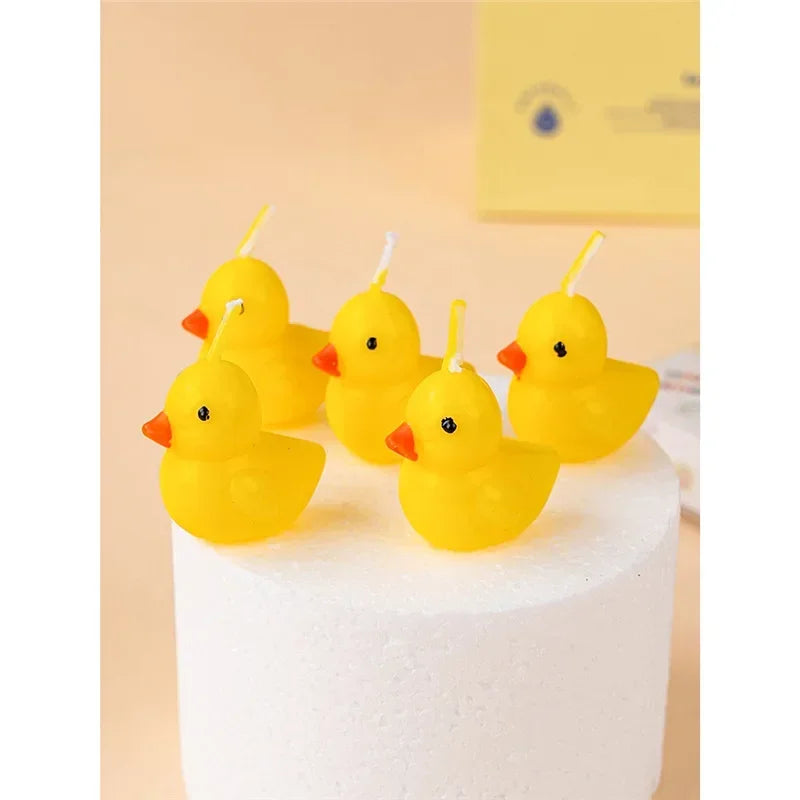 Yellow Duck Candles – Creative Cute Birthday Decoration Candles for Children's Day and Festive Celebrations
