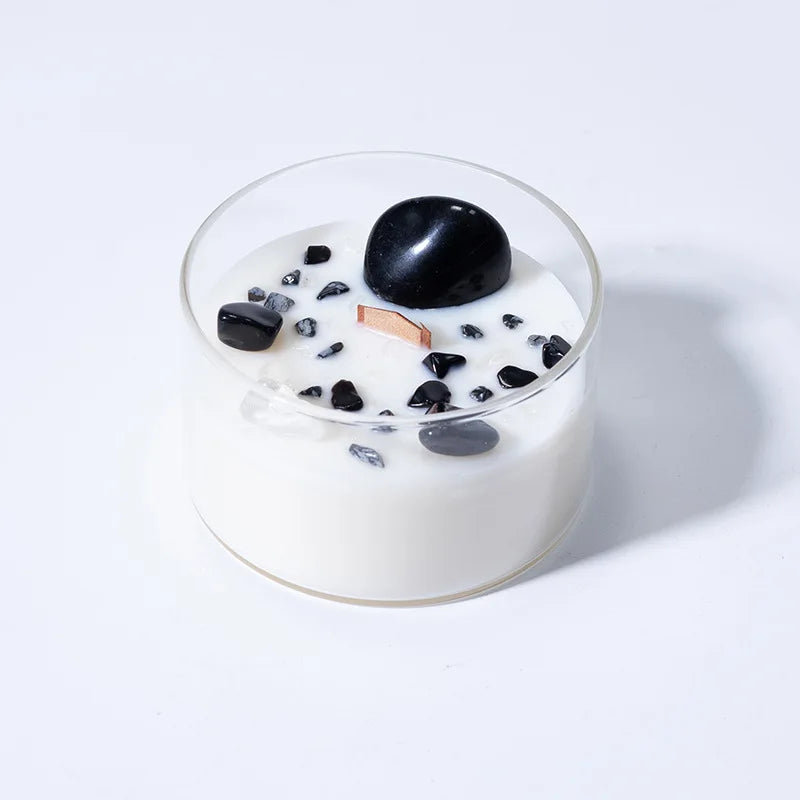 Natural Crystal Stone Scented Candle – Creative Soy Wax Aromatherapy Candle for Bedroom Decoration with Handcrafted Gift Touch