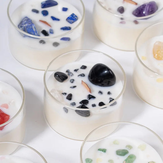 Natural Crystal Stone Scented Candle – Creative Soy Wax Aromatherapy Candle for Bedroom Decoration with Handcrafted Gift Touch