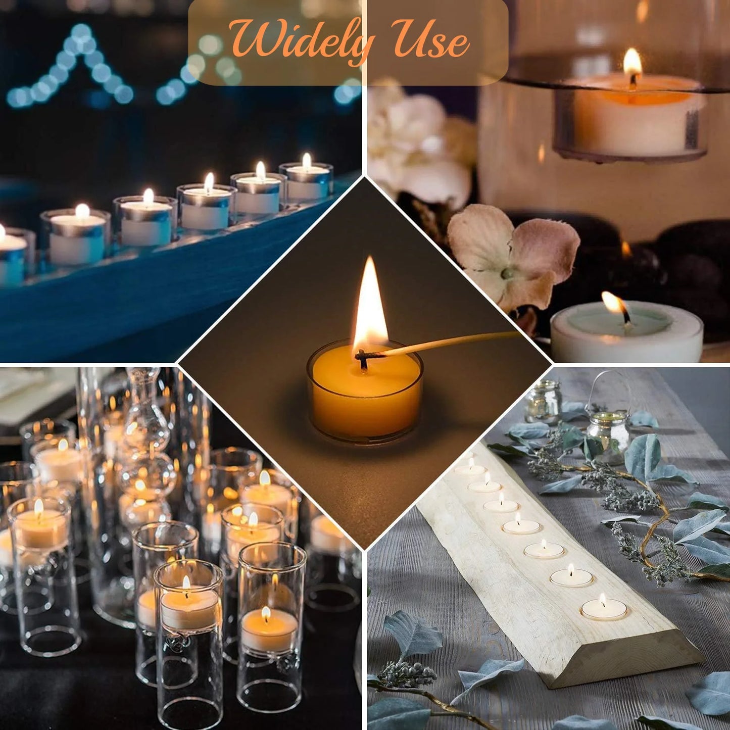 12 - 48PCS Natural Beeswax Tea Candles – Smokeless Eco-Friendly Tealight Votive Candles for Home Atmosphere, Spa, and Decor