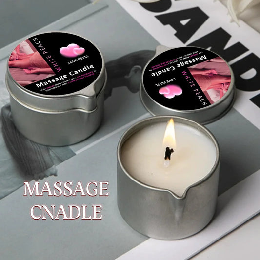 Massage Oil Candle – Aromatherapy Candle for Stress Relief and Skin Moisturizing, Scented Body Oil