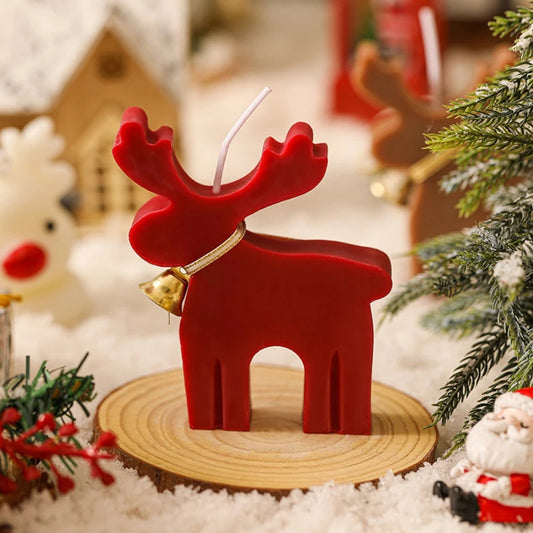 1 Red Deer Scented Candle – Creative Christmas Elk Candle for Festive Atmosphere and Party Decorations